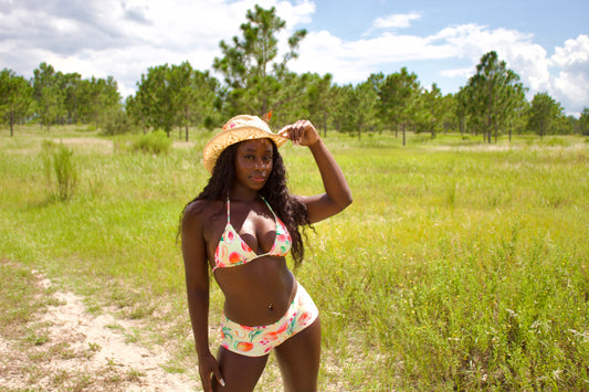 Serenity Low-Rise Bikini Shorts - Printed