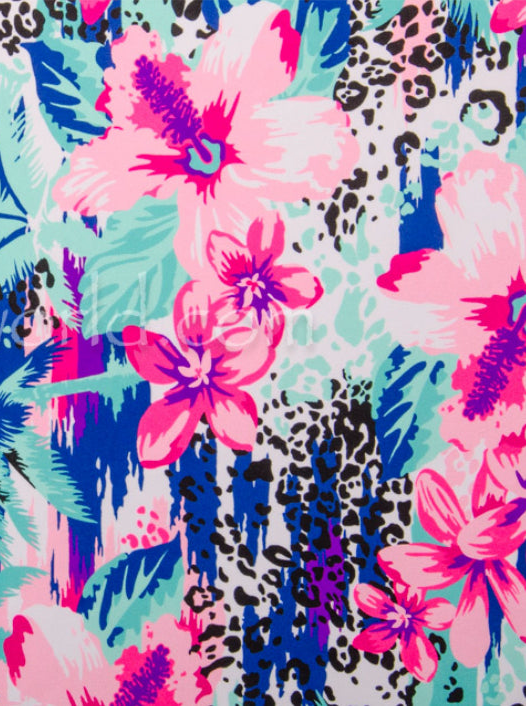 Emaleigh Tie-Front Tankini Top - Printed