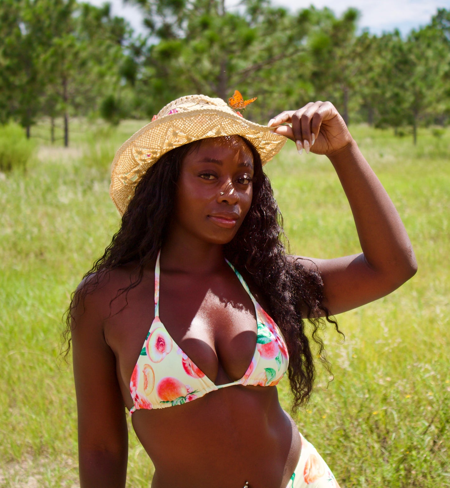 Leah Triangle Bikini Top - Printed