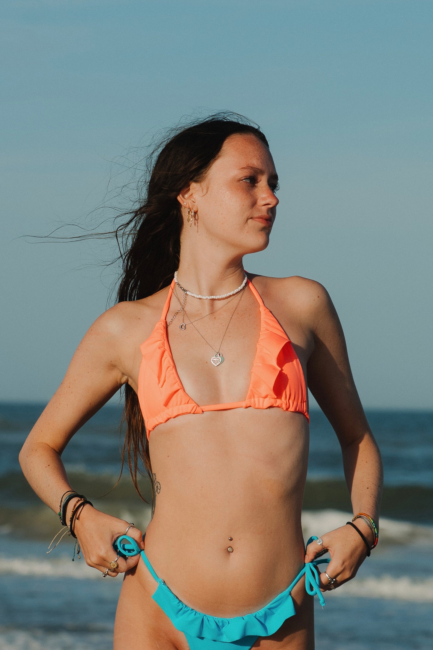 Neon Dream Ruffle top