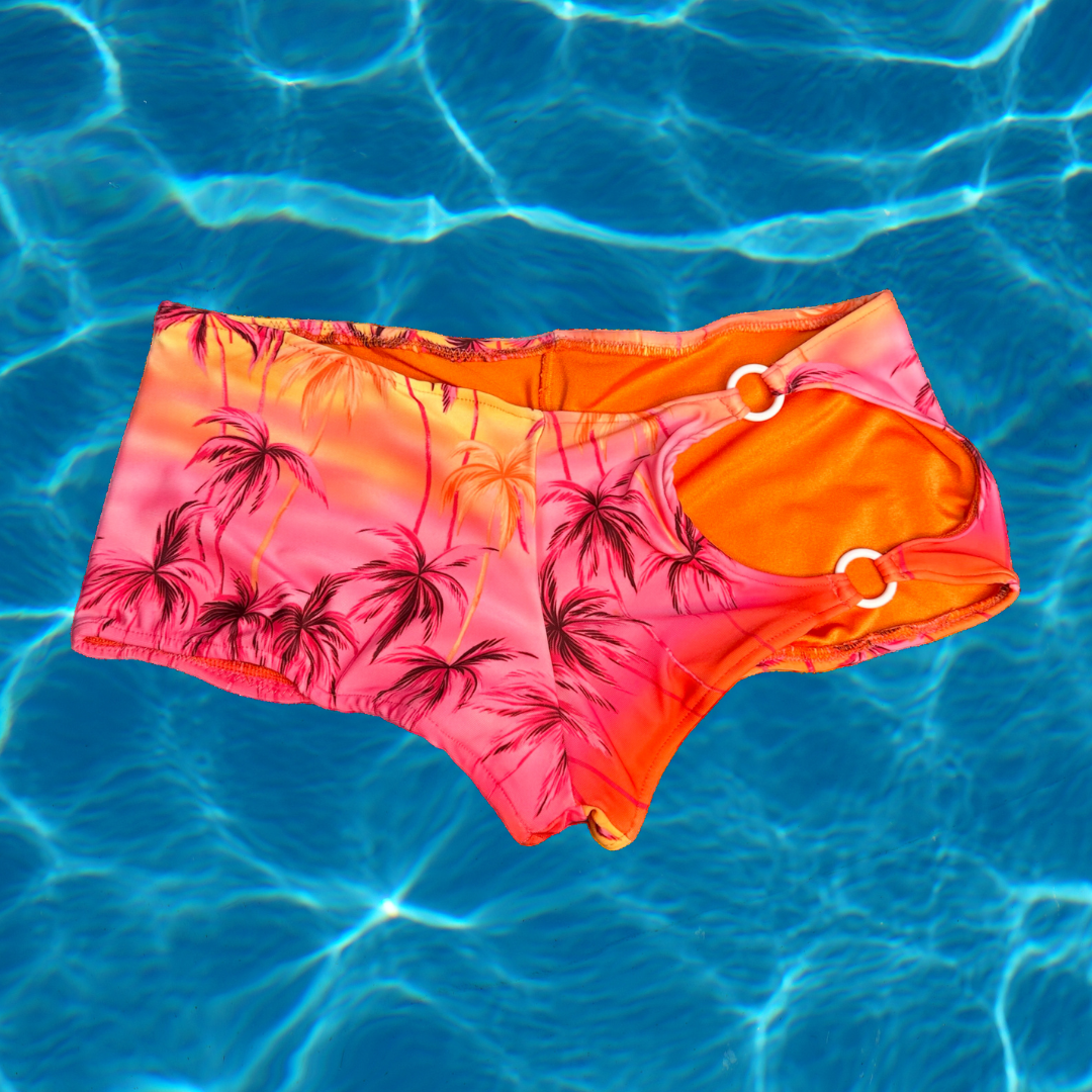 Cabo Low-Rise Cutout Bikini Shorts - Printed