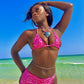 Leah Triangle Bikini Top - Printed